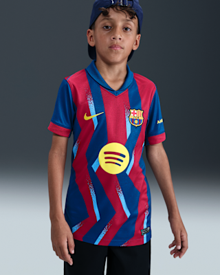 FC Barcelona 2025/26 Stadium Fourth Big Kids' Nike Dri-FIT Soccer